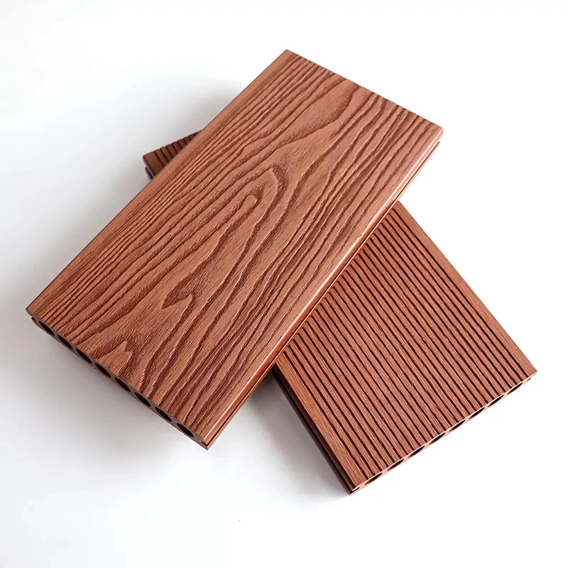 3D Embossing Decking Waterproof WPC DIY Decking Low Maintenance Outdoor Flooring Tiles Terrassenboden