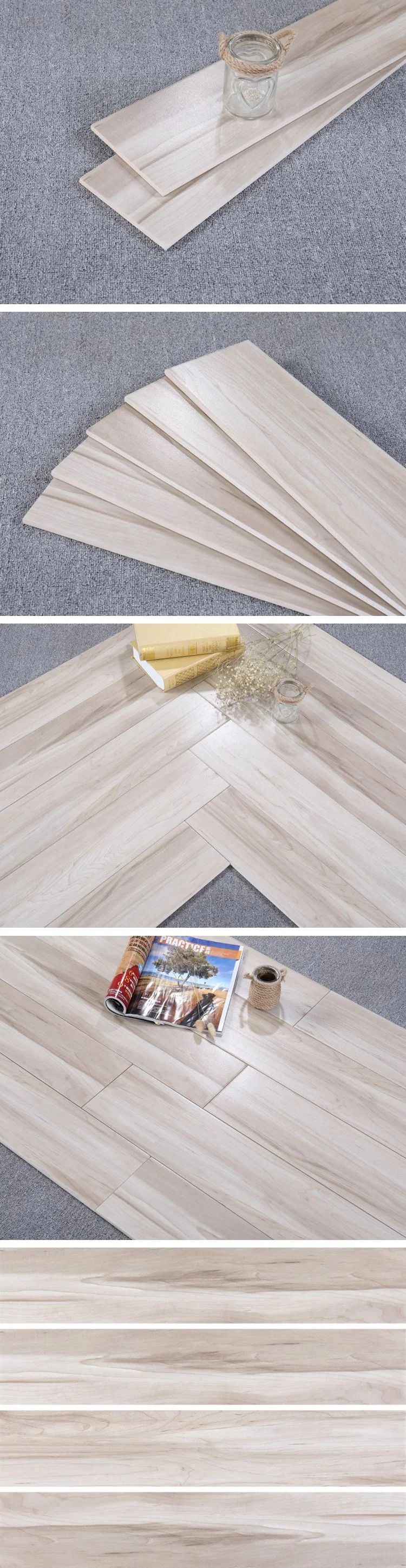France Style 6X32 Ceramic Nature Wood Like Floor Tile