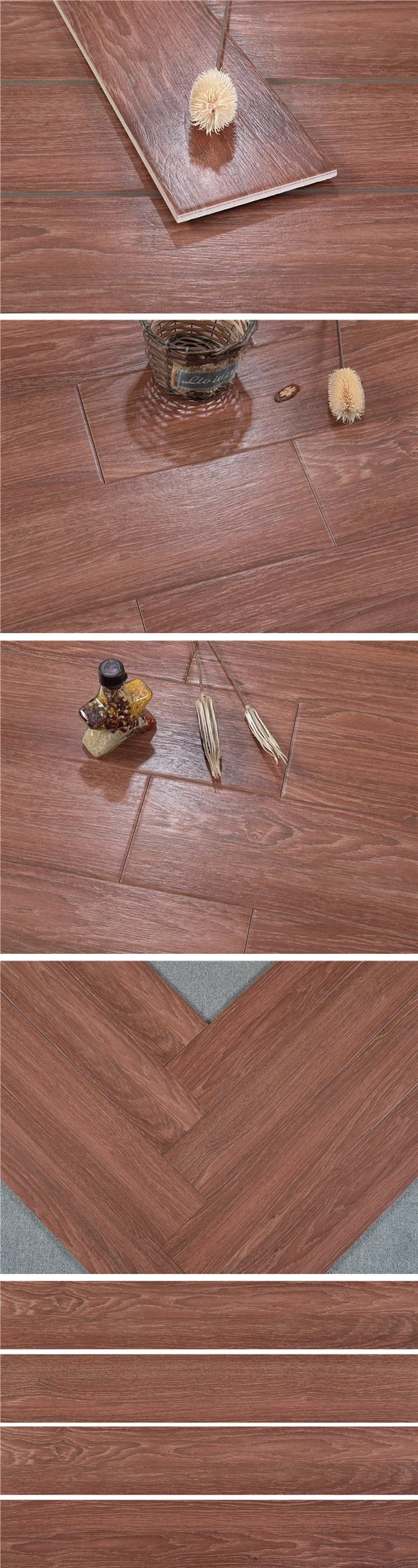 6X35 Cherry Color Patterns Dark Tile Wood Flooring