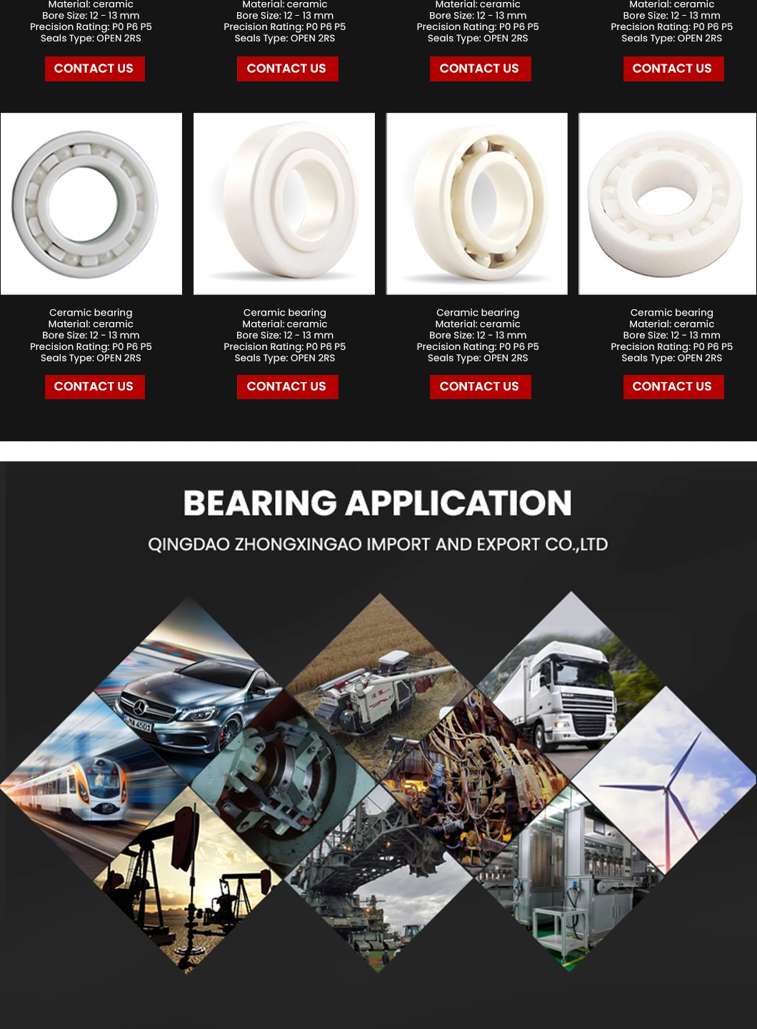 R8 2RS Stainless Ceramic Bearings Suppliers Mr52zz 5 mm Hybrid Ceramic Bearings