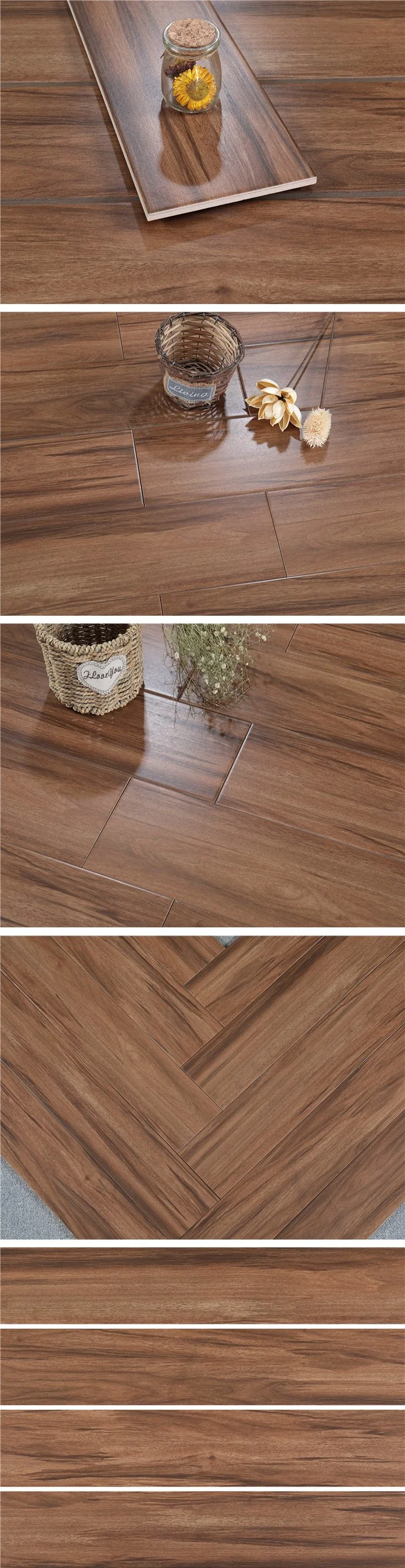 Hot Sale 6X32 Inch Flooring Ceramic Wood Tile Thailand