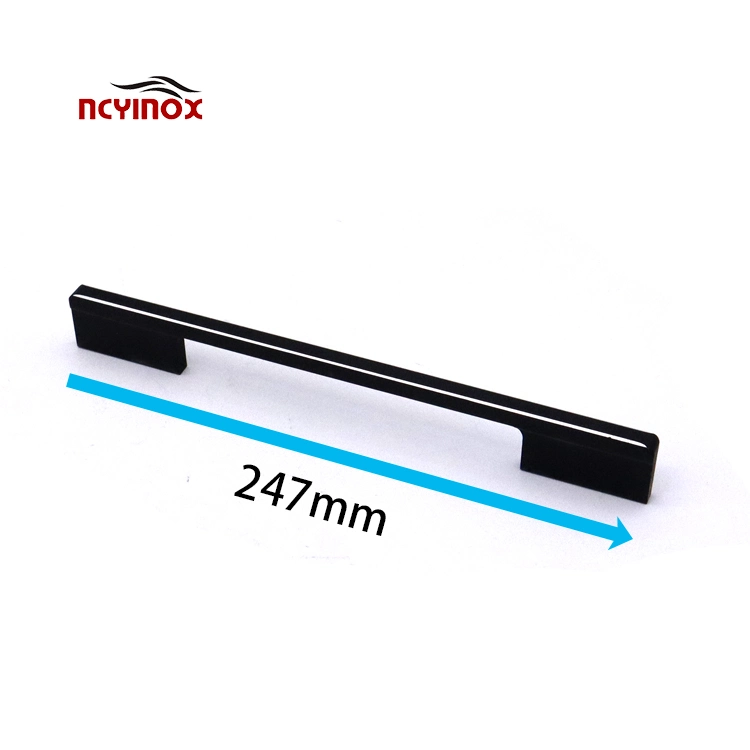 Modern Sample Furniture Handles Black Hidden Cabinet Handle Kitchen Zinc Alloy Furniture Handle Pulls