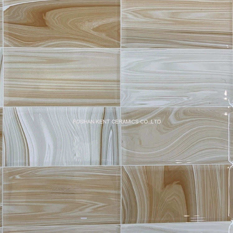 300*600mm White Mix Brown Color Flowi Sand Layer Marble Stone Warm Style Home Kitchen Bathroom Decoration Ceramics Wall Tiles
