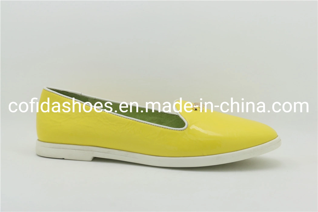 Latest Soft Flat Leather Women Ballerina Shoes