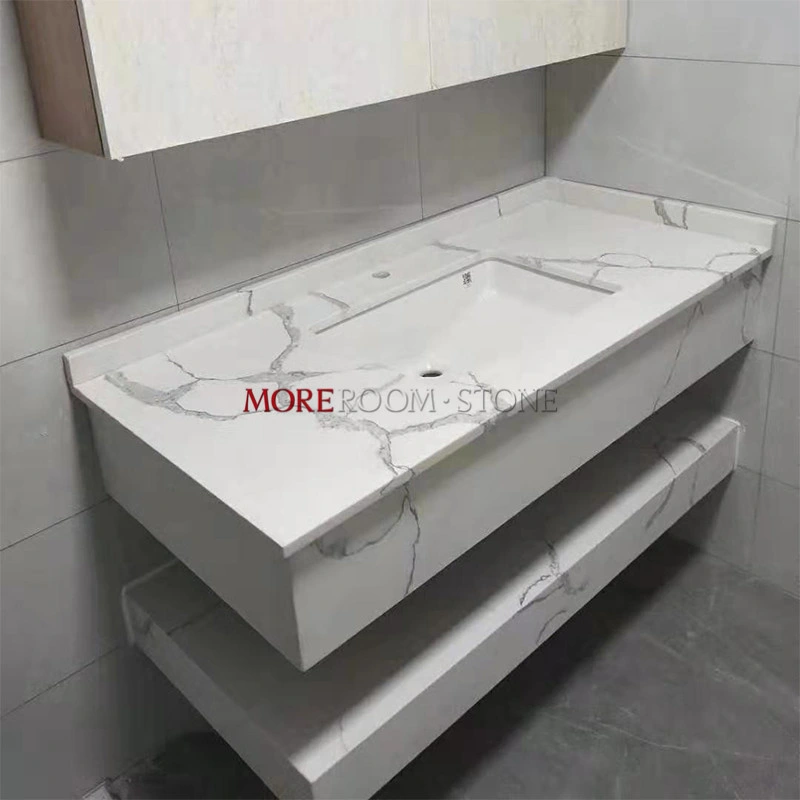 Kitchen Bench Top and Bathroom Vanity Artificial White Quartz Stone