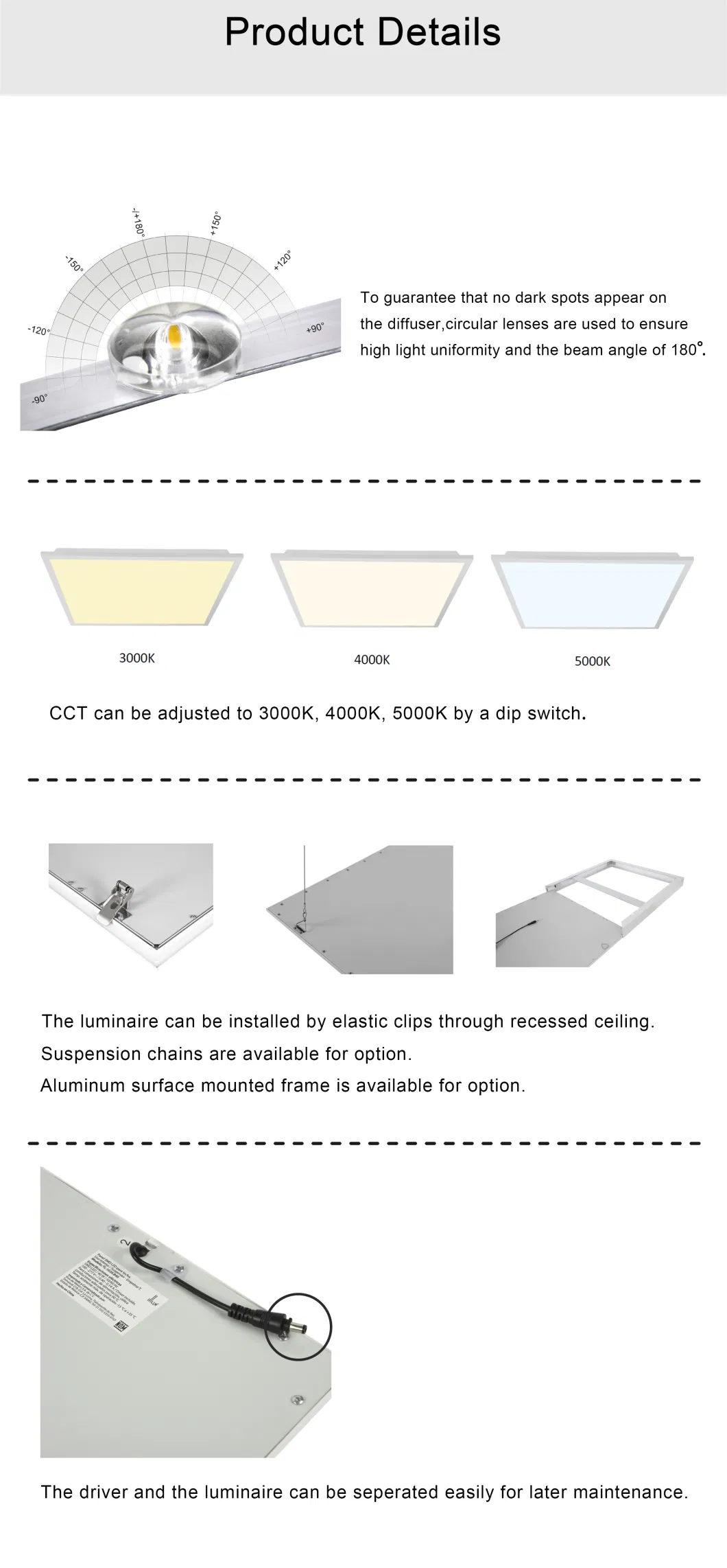 600*600/1200*300/1200*600 LED Ceiling Light Lpe Edge-Lit LED Panel Light for Sale