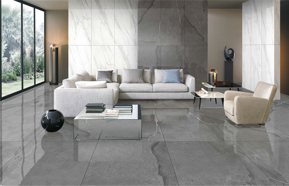 60X120cm Terrazzo Carreaux De Sol Surface Art Porcelain Tiles Ceramictiles Ceramic Grey