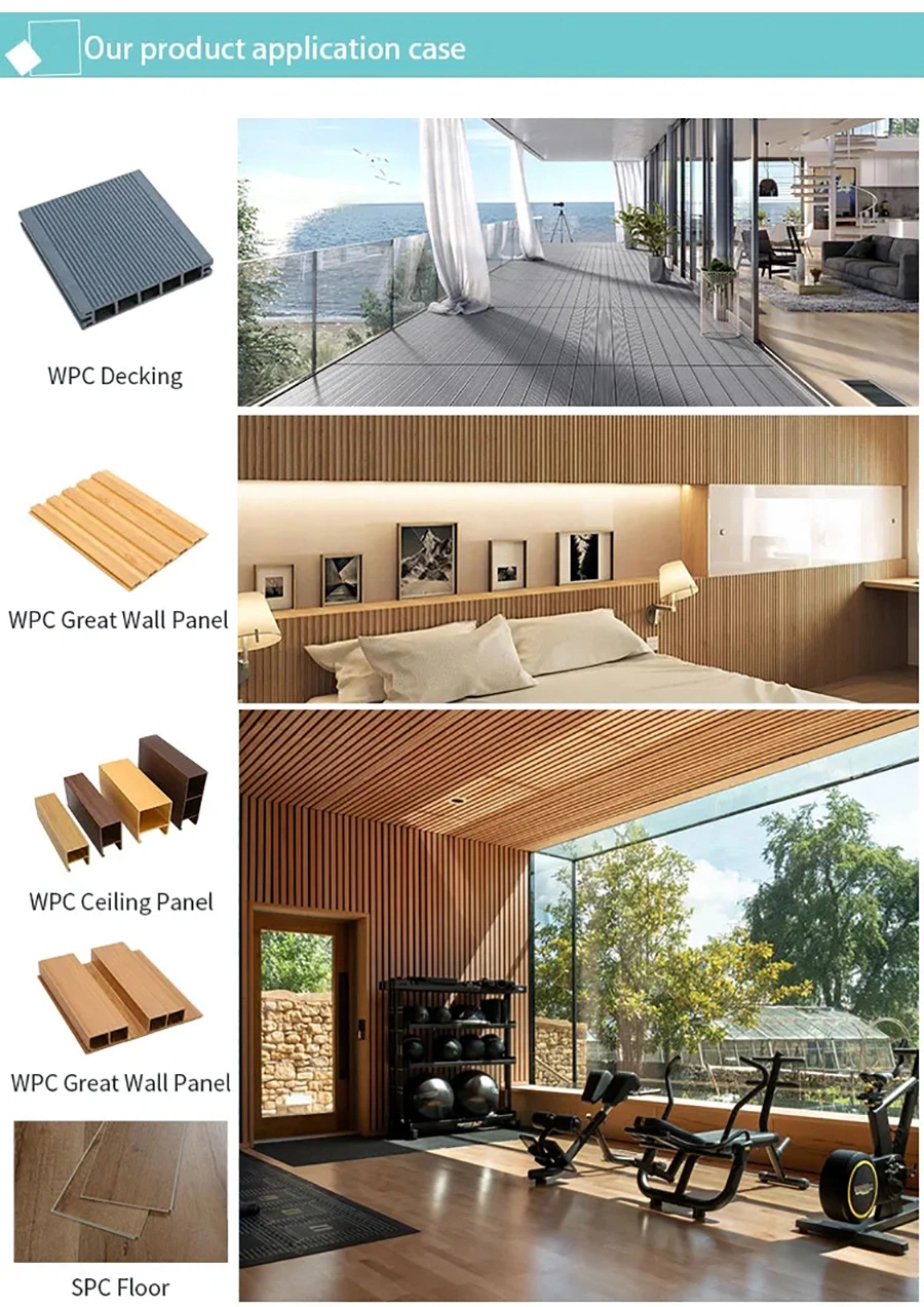 Interior Ecowood PVC Composite Cladding Tiles Soundproof WPC Wall Panel