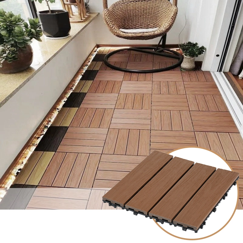 WPC Decking Tiles Classic High Quality Heat Insulation Waterproof 3D WPC Flooring
