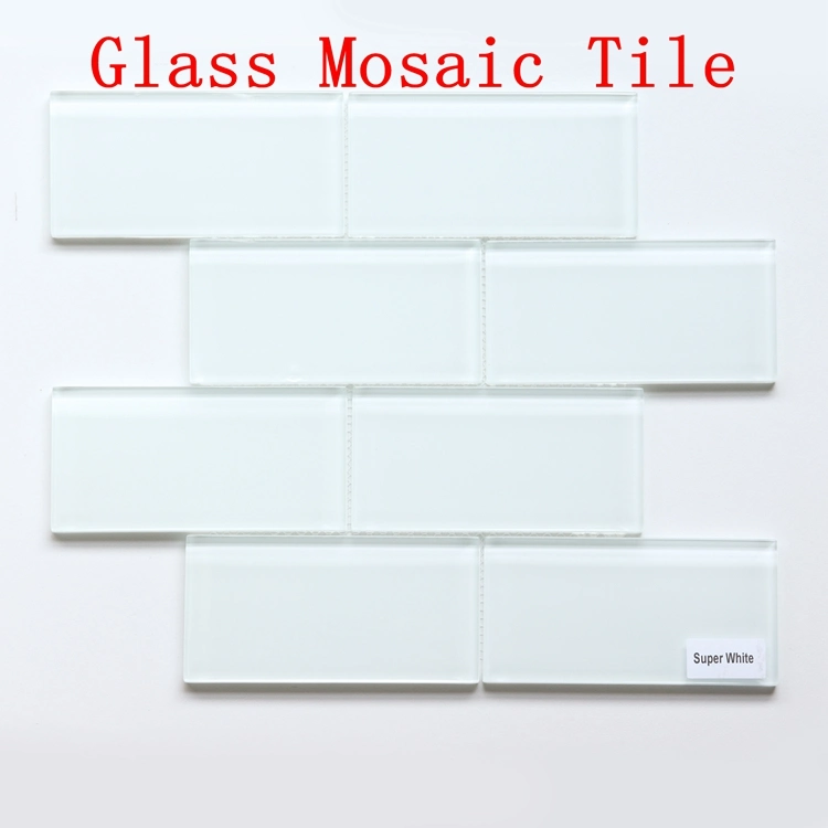 Interior Design Classical Wall Decor Strip Shape Beige Subway Bathroom Crystal Wall Tiles Mosaic