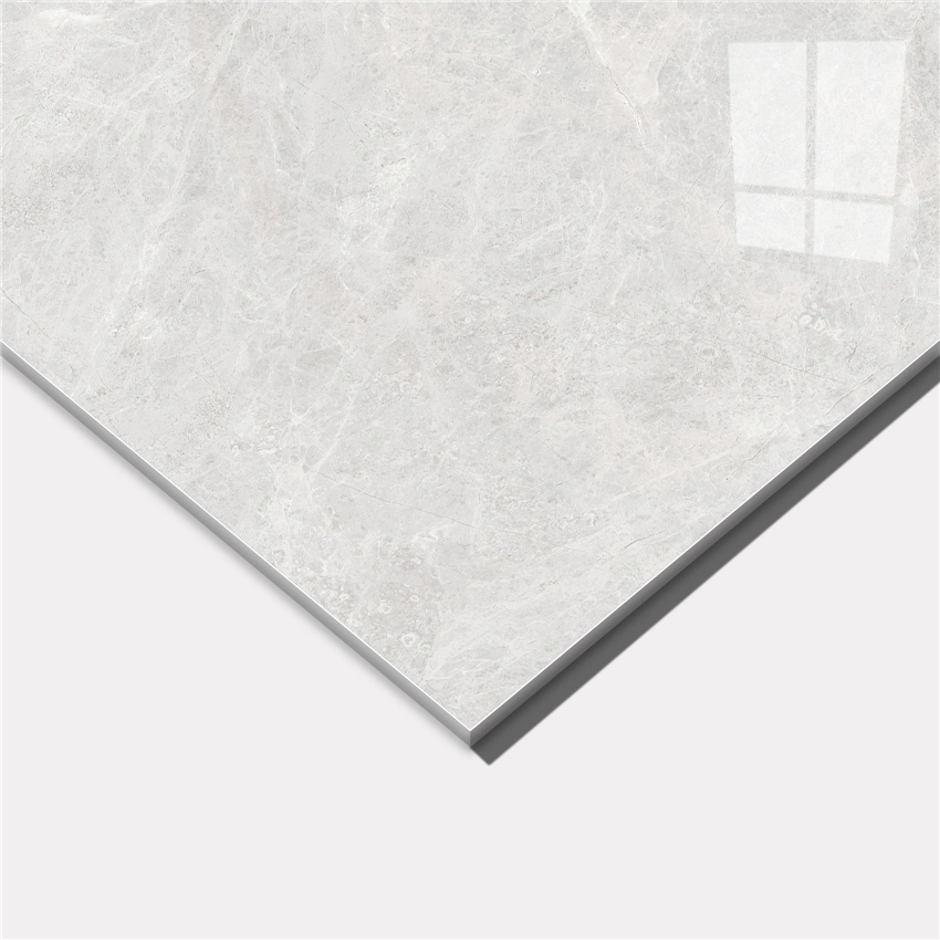 Light Grey Full Polished Marble Design Porcelain Floor Tiles for Villa