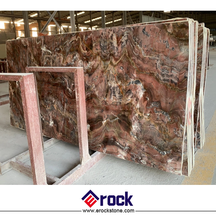 Polished Venice Red Brown Marble Slabs for Wall and Floor Tiles