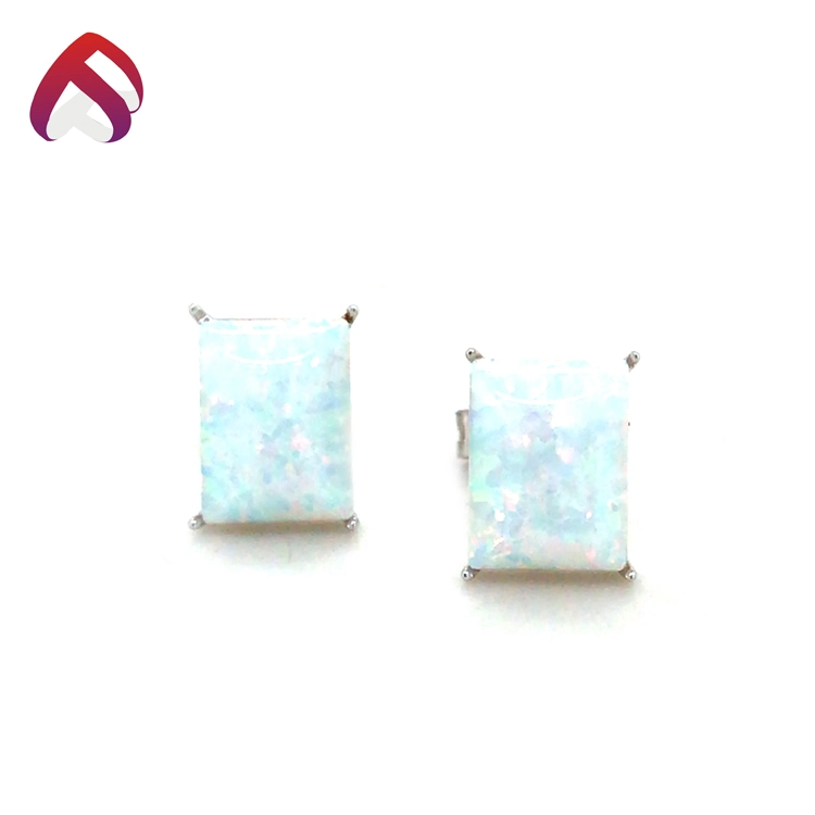 Latest 925 Sterling Sliver Opal Earrings Fashion Jewelry