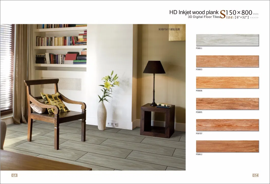 150X800 mm Decoration Matt Wood Flooring Ceramic Tile