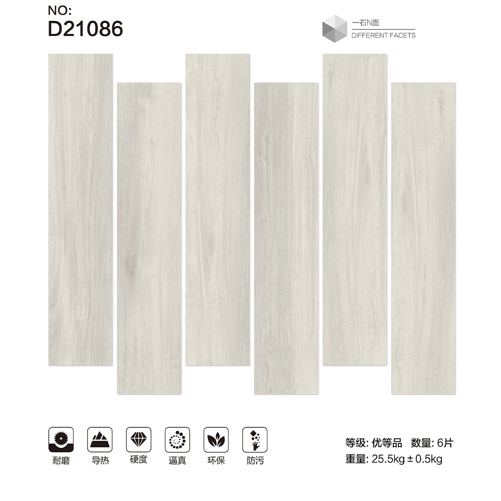 Imitation Wood Board Texture Porcelain Gray Glazed Ceramic Floor Tiles