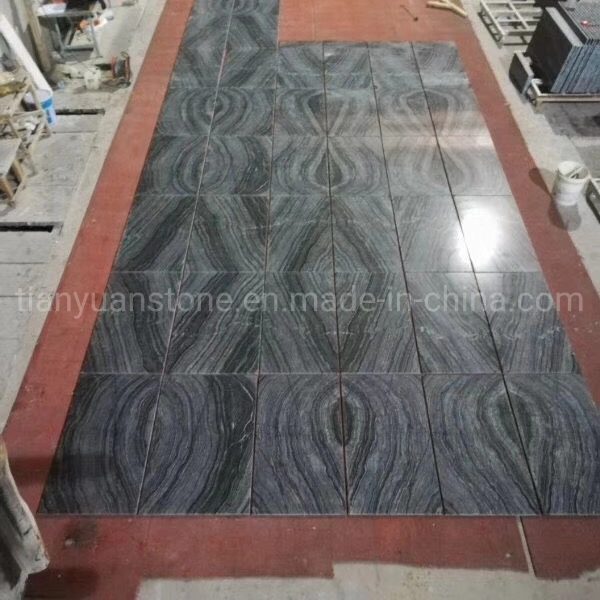 China Cheap Polished Silver Dragon Black Marble for Flooring Tiles