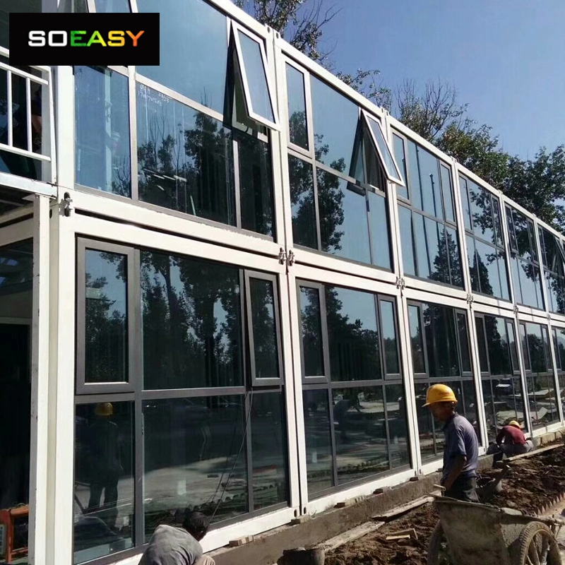 Luxury Modern Design Modular Prefab Container House with Beautiful Glass Wall