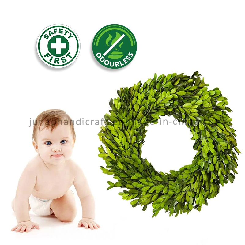 100% Natural Preserved Boxwood Real Foliage Wreath Timeless Design Home Decorative Accents