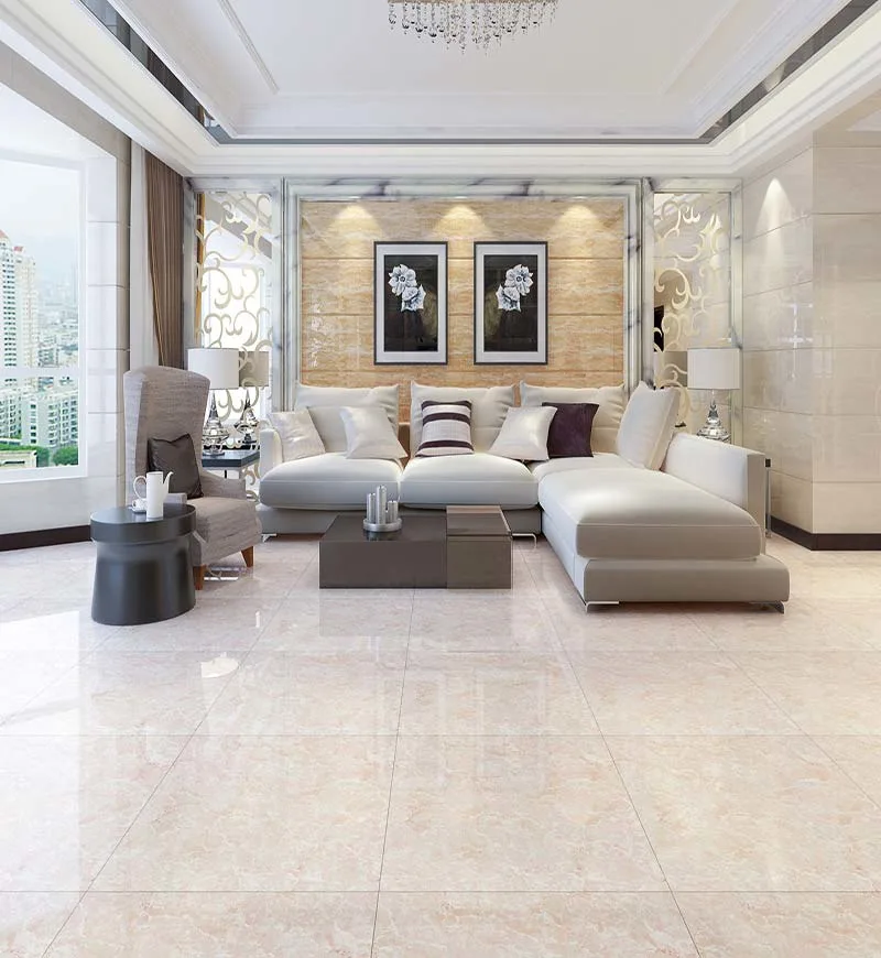 Glossy Porcelain Tile Polished Flooring From Foshan Factory