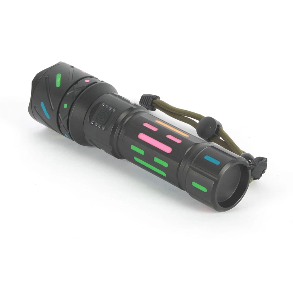 Yichen 700lm Rechargeable Zoomable LED White Laser Flashlight with Fluorescence Appearance