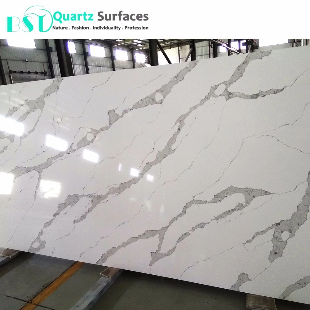 Thickest Calacatta Quartz Interior Wall Tiles for Bathroom and Kitchen