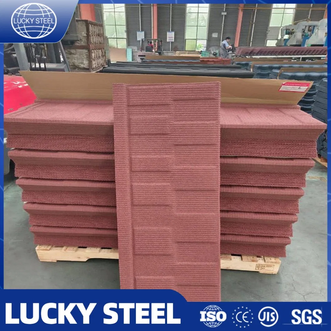 Colorful Stone Coated Steel Bond Type Roof Tile Roofing Shingles