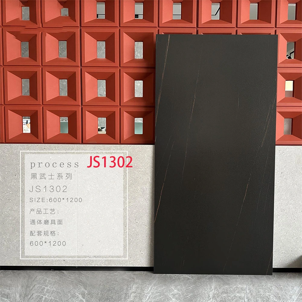 600X1200mm Dark Grey Color Anti-Slip Porcelain Floor Tiles