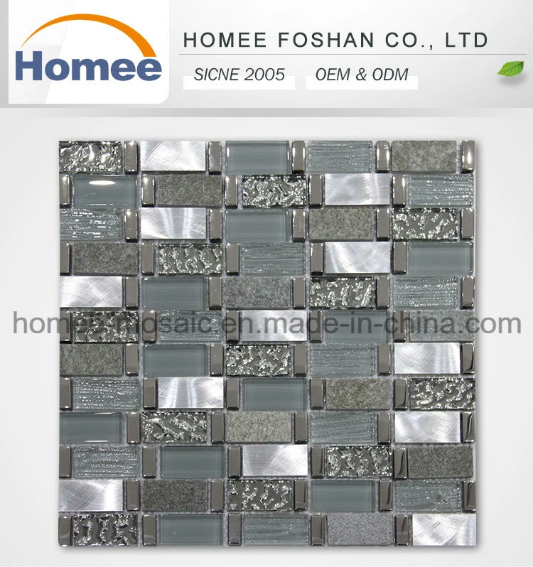 Beautiful Design 8mm Waterproof Wall Tile Glass Mosaic Tile