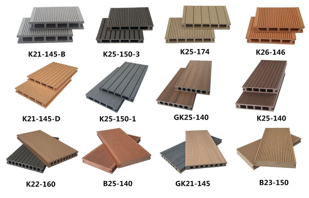 WPC Decking Co Extrusion Floor Exterior Wooden Tiles Outdoor Flooring