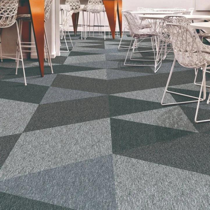 Best Quality Modular Square 36X36 Durable Premium Self Stick Dark Gray Church Carpet Tiles for Concrete Floor