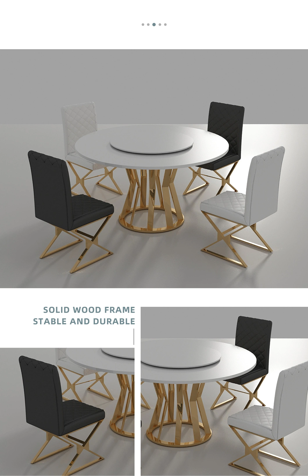 Modern Dining Room Furniture Restaurant Metal Dining Chairs Hotel Banquet Dining Set