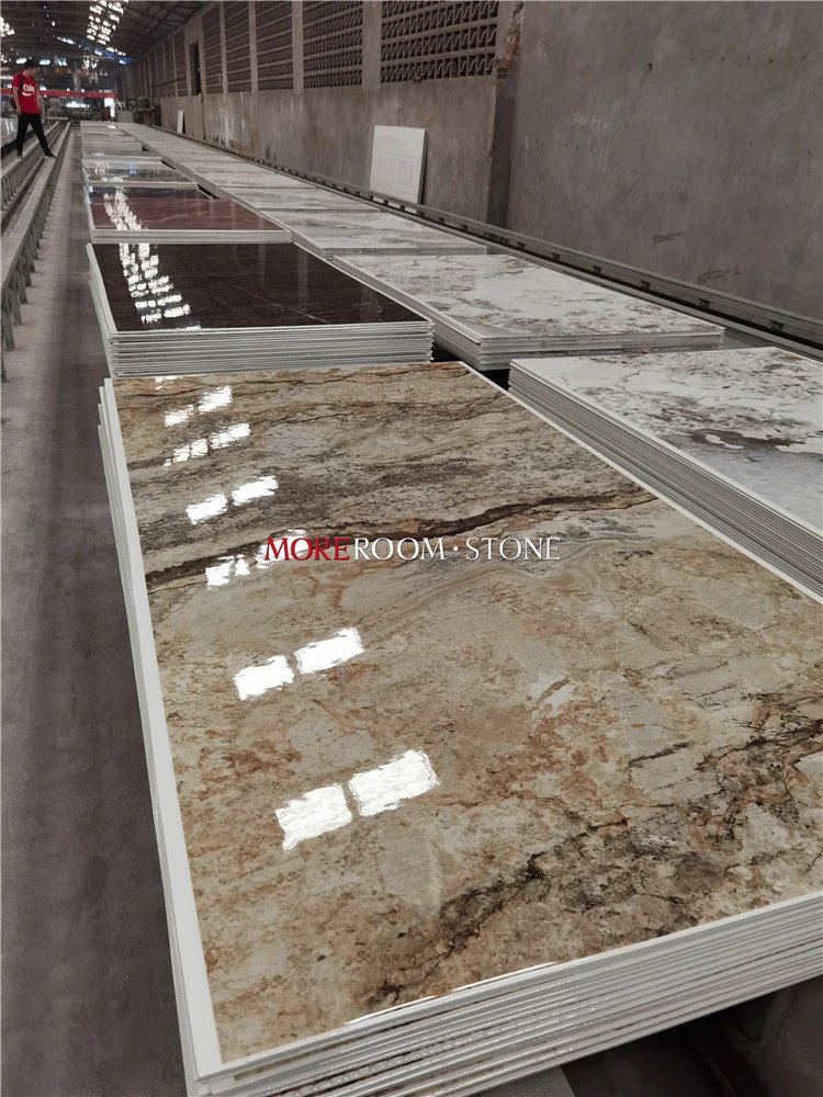 Interior Villa Wall and Floor 3200X1600 1200X2600 1200 X 2400 1200X2700 3000X1000mm 900X1800 Marble Gem Onyx Look Vitrified Tiles Large Format Porcelain Tiles