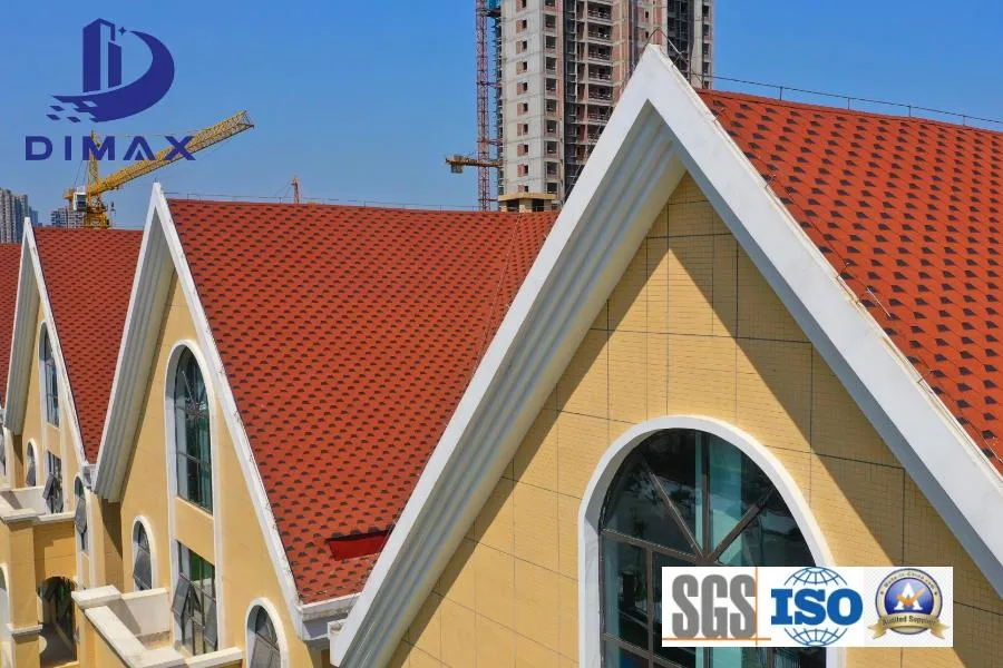 China Factory Waterproof Mosaic Roofing Wall Colored Stone Coated Fiberglass Asphalt Roof Tile