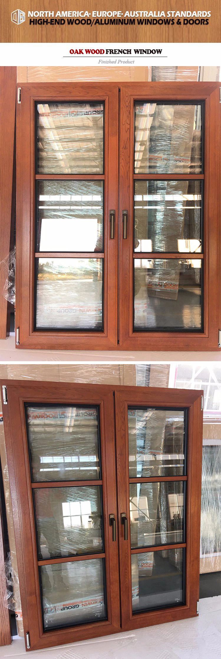 Finished a Dw-Aluminum Windows Custom Made Latest Designs Casement Window