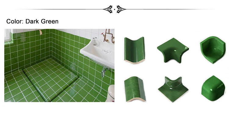 8X10cm Ceramic Bullnose Border Tile for Edge Decor