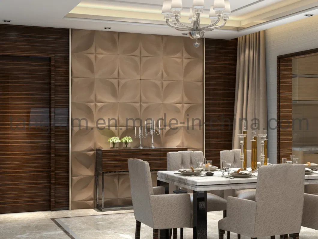Waterproof Soundproof 3D Wallpaper Wall Tiles Synthetic Leather Panel