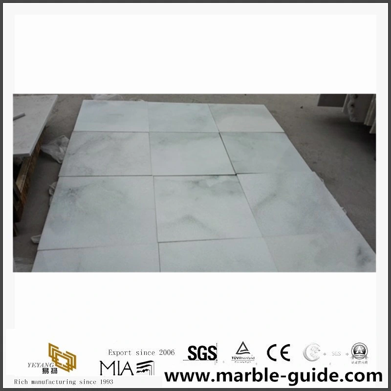 China Crystal White Marble Floor Tiles for Bathroom/Kitchen/Home/Commercial/Hotel Floor Tiles