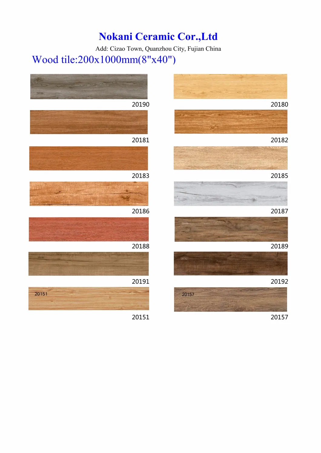 6X32 Wood Look Ceramic Floor and Wall Tile for Livingroom