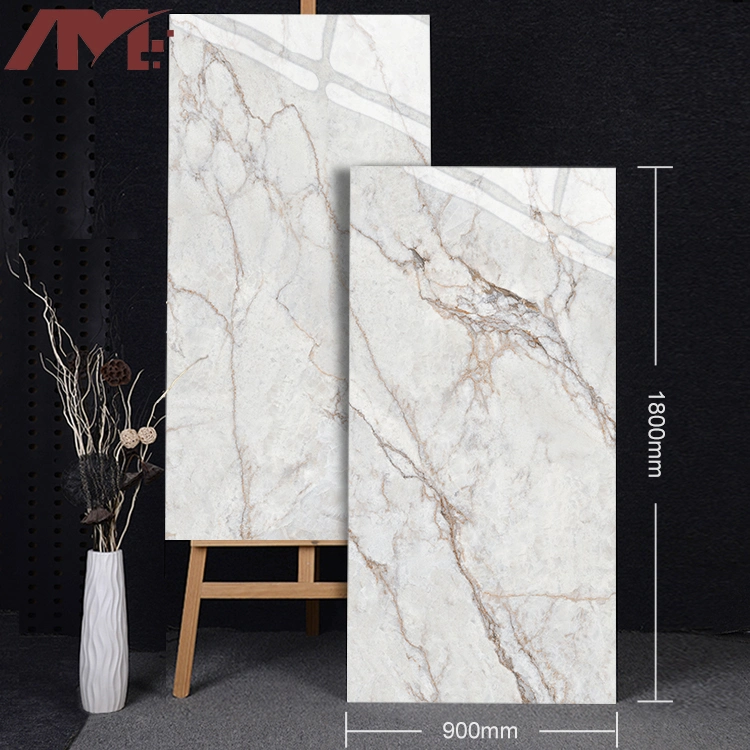 900*1800mm White Marble Store Large Porcelain Slab Floor Wall Tiles Sintered Stone