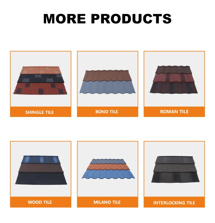 Easy to Bent Wood Style Stone Chip Covering Metal Roof Tiles / Tiles Price