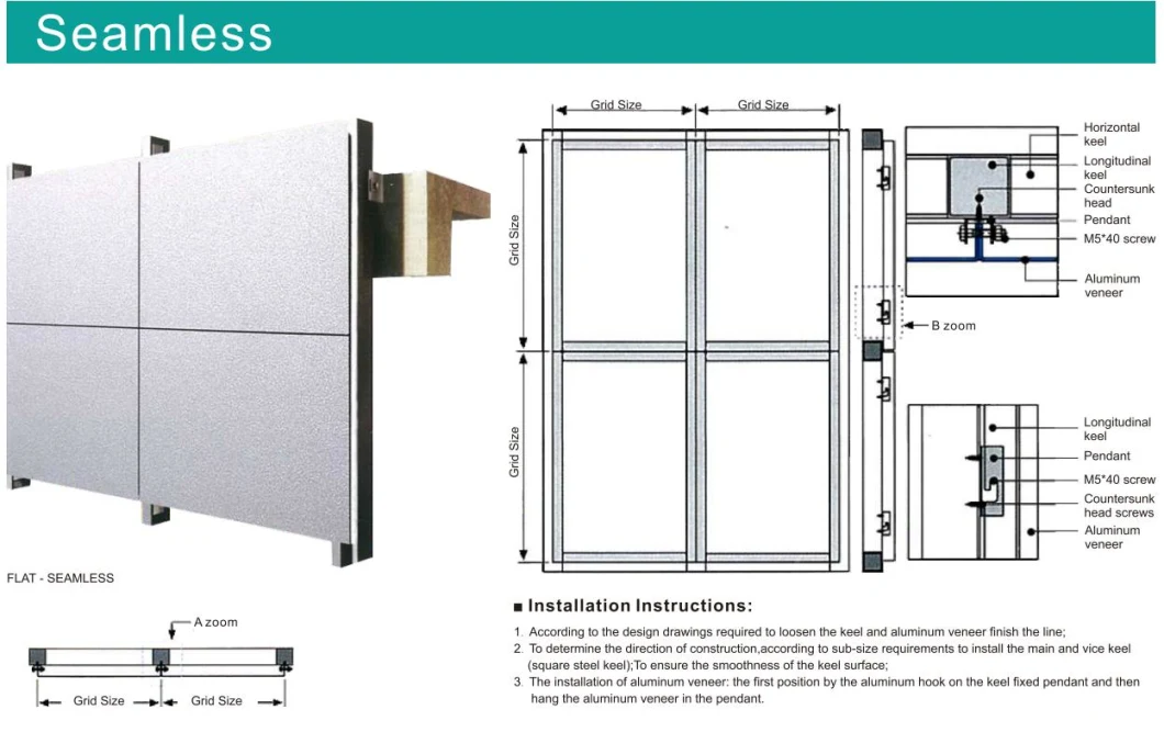 China Wholesale Fireproof Outdoor Wall Cladding Wholesales Aluminum Metal Ceiling Tiles