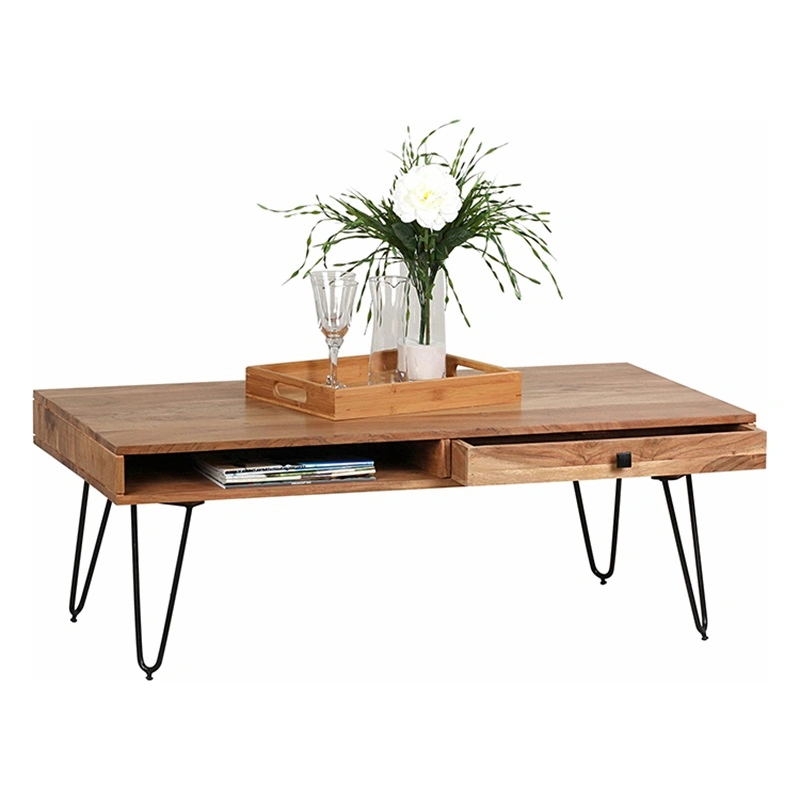 Blown Wooden Coffee Table with Flat Appearance