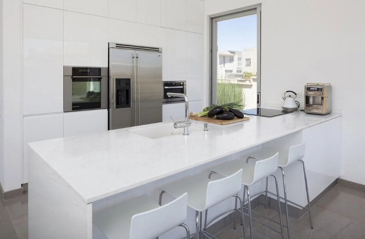 Calacatta White Bathroom Quartz Vanity Top