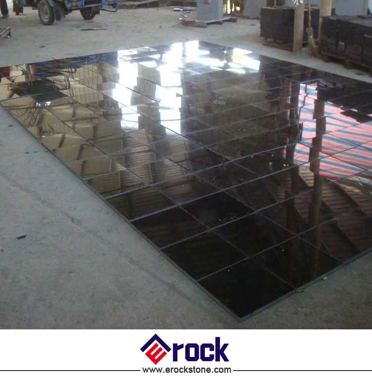 Polished G684 Black Pearl Granite Tiles for Indoor Floor Tiles