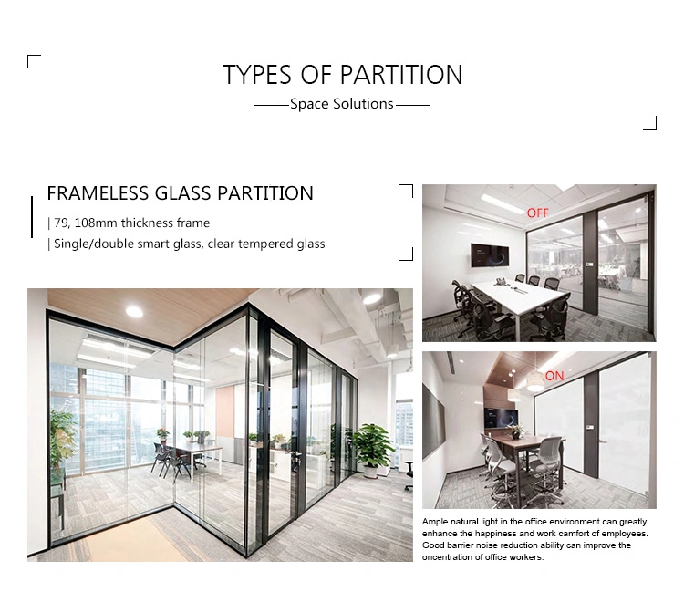 Prefabricated Knockdown Modular Office Building Partition with Tempered Glass Wall