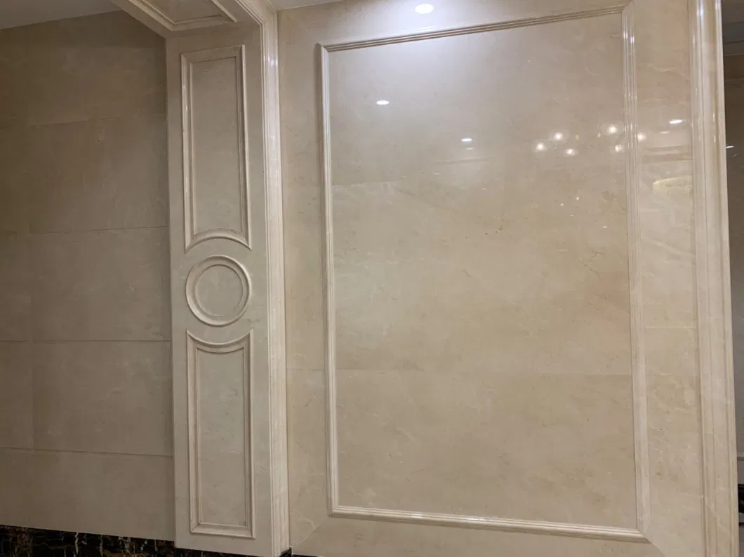 High Quality Polished Crema Marfil Beige Marble Tiles for Wall Cladding
