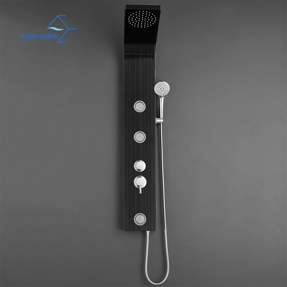Black Wall Mounted Rain Shower Set Shower Head Handheld Shower Modern3-Function Shower Fixture