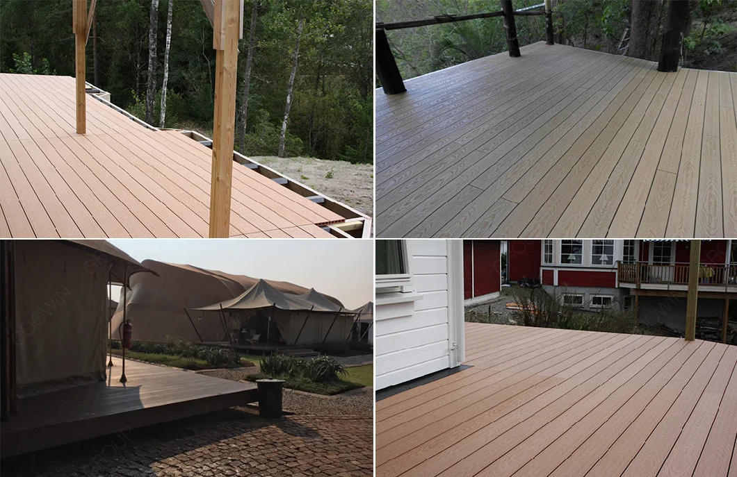 WPC Factory Cheap Price Teak Outdoor Parquet Composite Decking Waterproof Balcony/Terrace/Swimming Pool Deck Floor