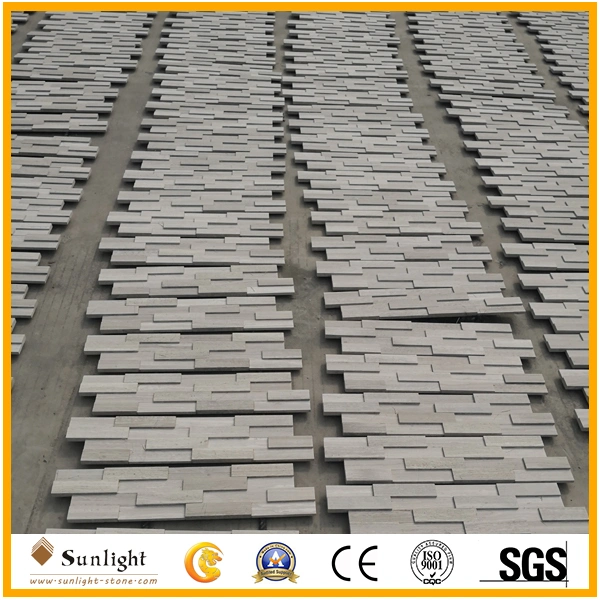 High Quality White Wood Vein Marble Culture Stone Wall Tiles