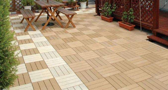 Composite Deck Tile/Non-Slip Wood Composite Decking Tiles